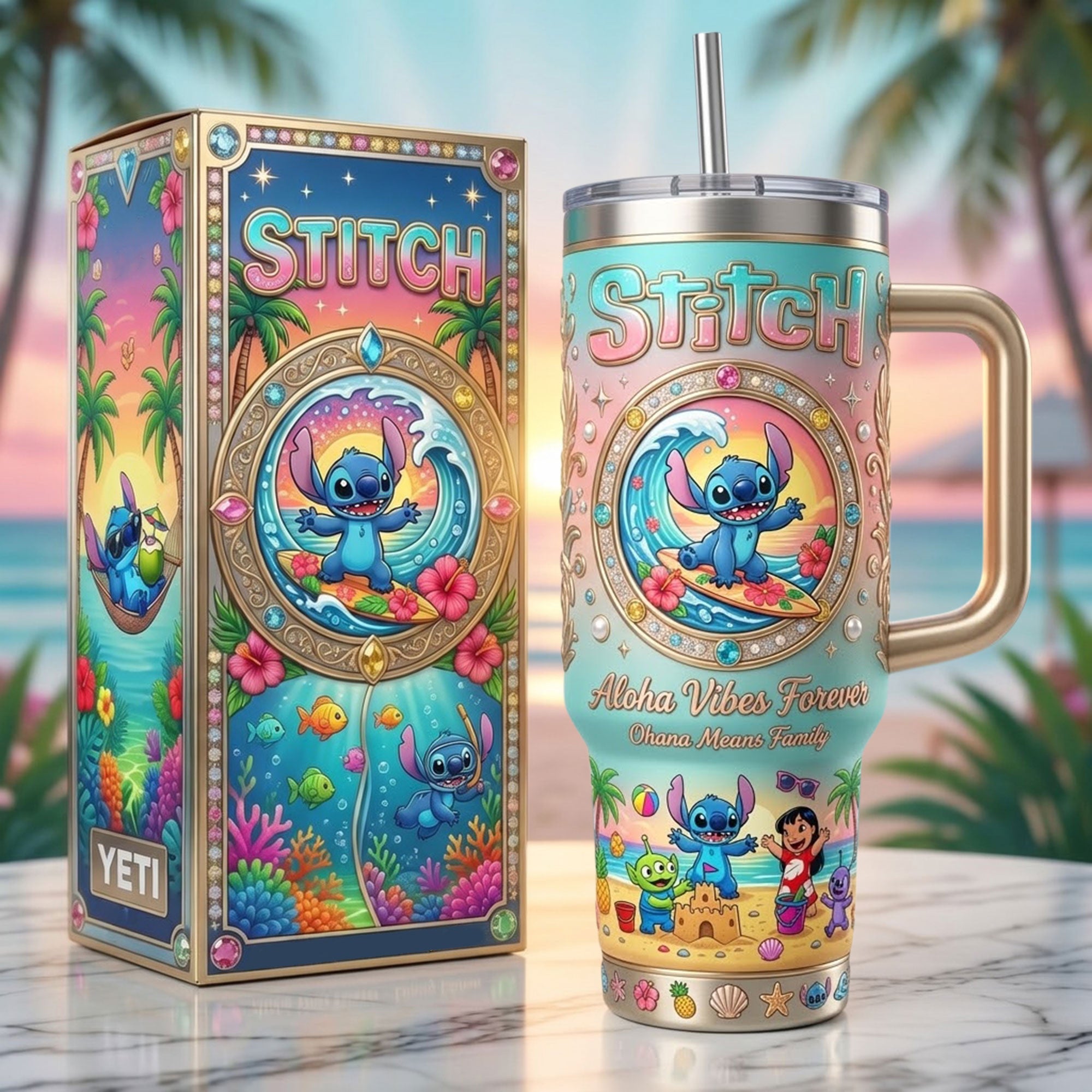 Premium STC 40oz Tumbler With Handle TNSM
