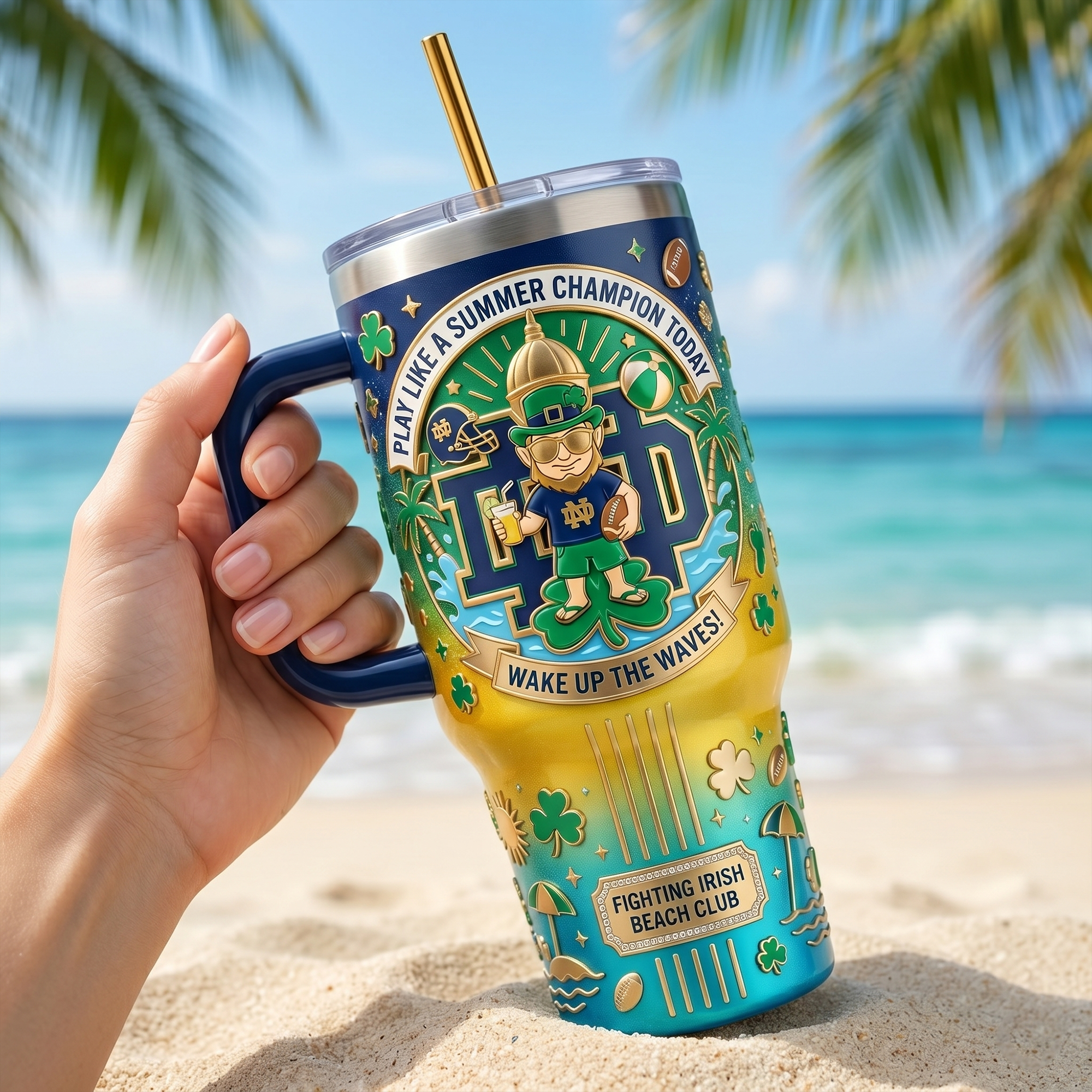 NDFI 40oz Tumbler With Handle LNTH