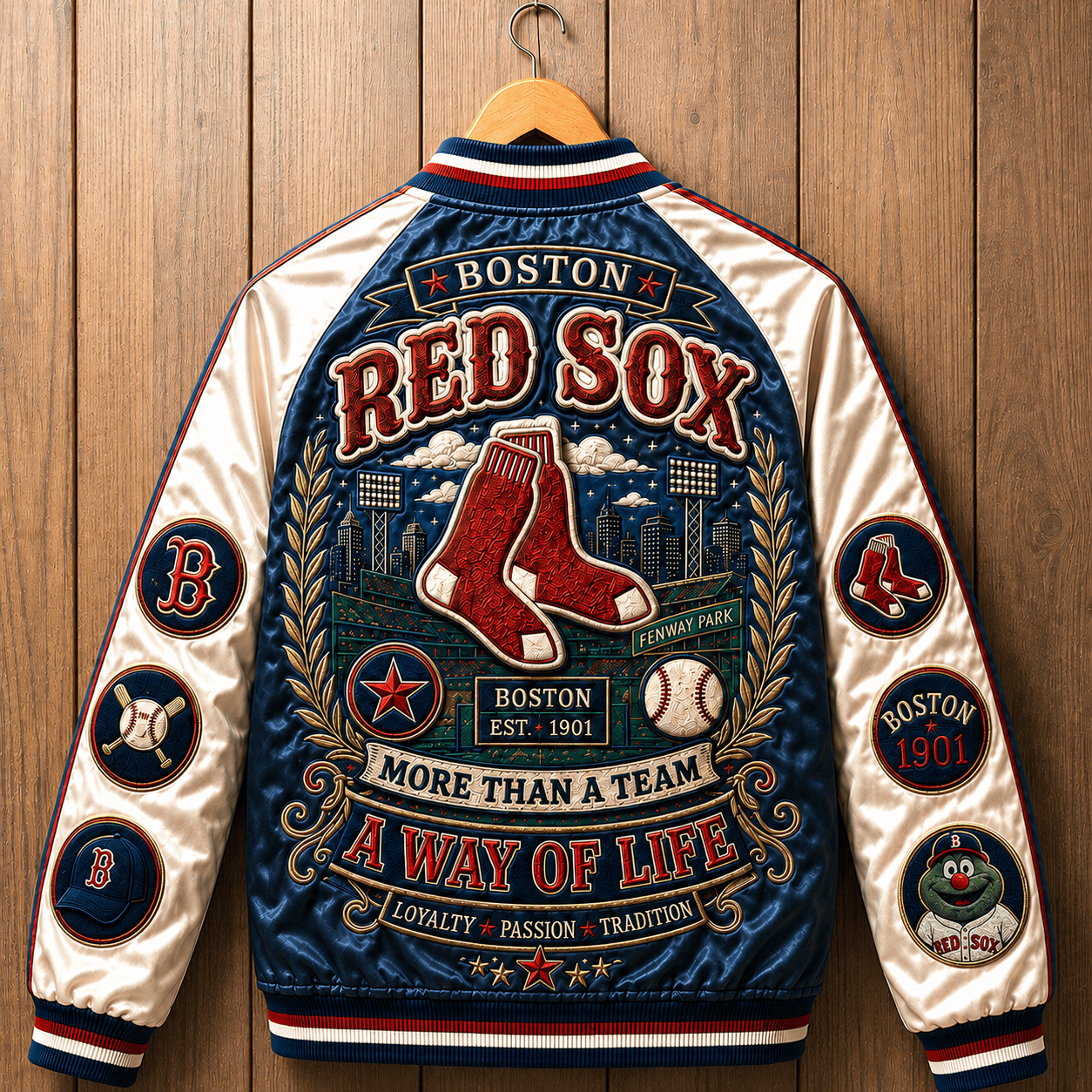 PREMIUM BRX SATIN BASEBALL JACKET NTNA