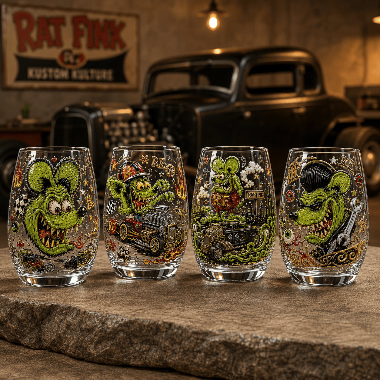 Premium RFK Stemless Wine Glass Set BMD
