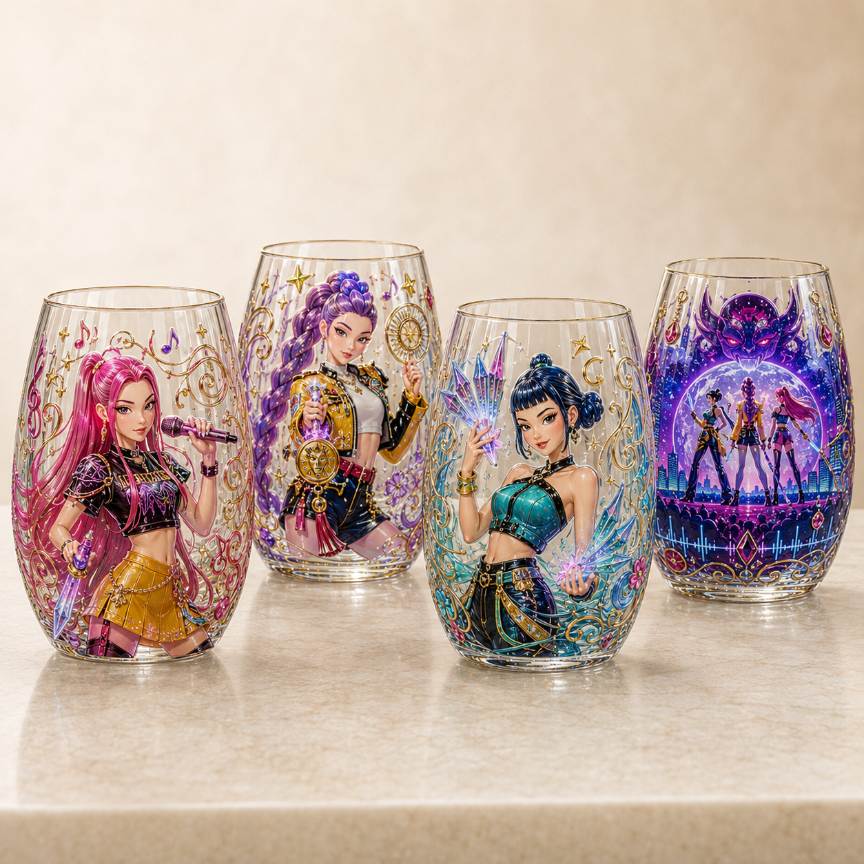 Premium KDH Stemless Wine Glass Set BMD