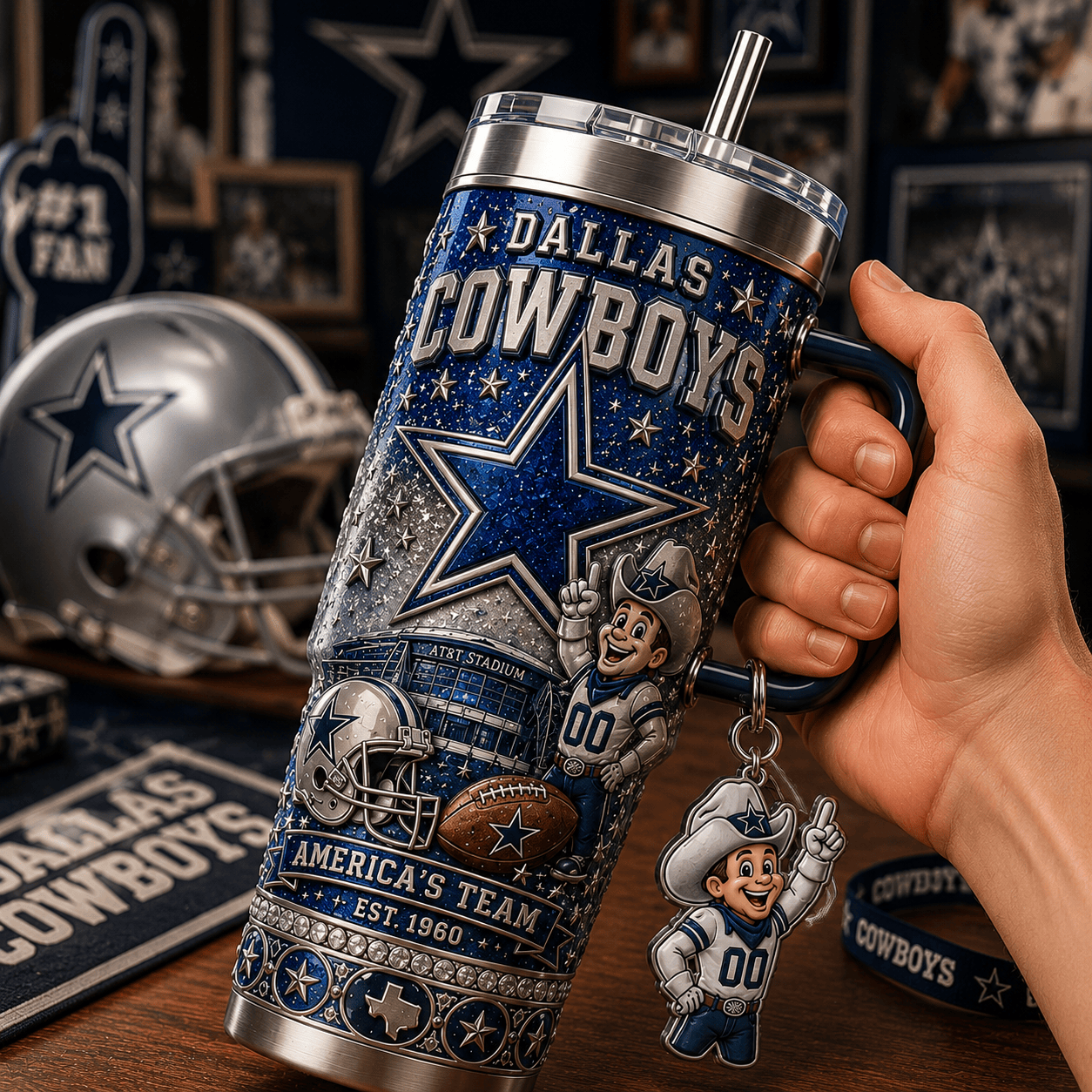 DLCB 40oz Tumbler With Handle TTNL