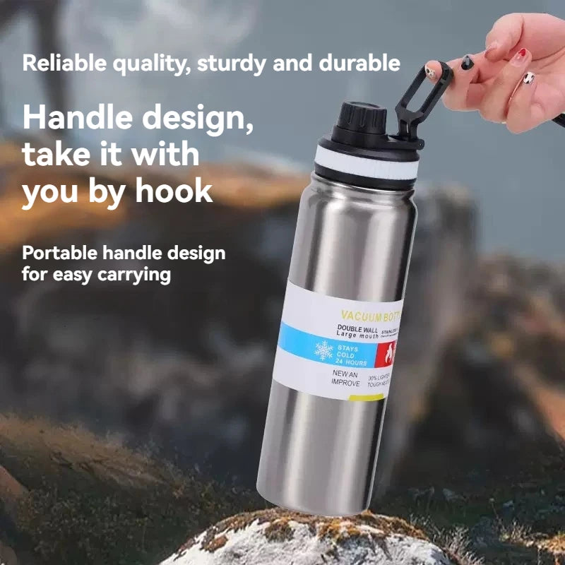 600/800/1000ML Thermos Bottle Stainless Steel Car Thermal
