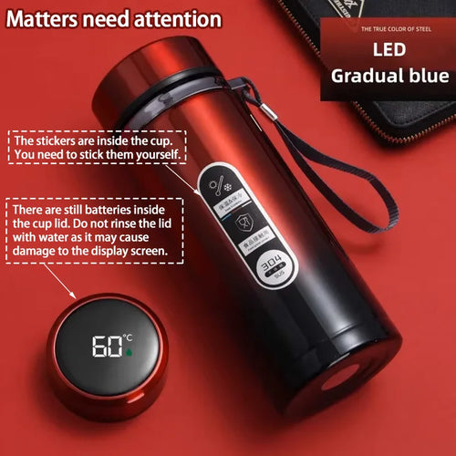 500ML-1Liter Stainless Steel Thermos Bottle with LED